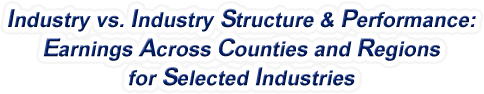 Kansas - Industry vs. Industry Structure & Performance: Earnings Across Counties and Regions for Selected Industries